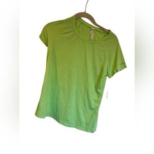 NWT Alo Yoga pulse short sleeve NEON LIME Size S